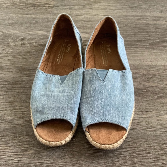Toms open toe blue espadrille - Picture 4 of 7